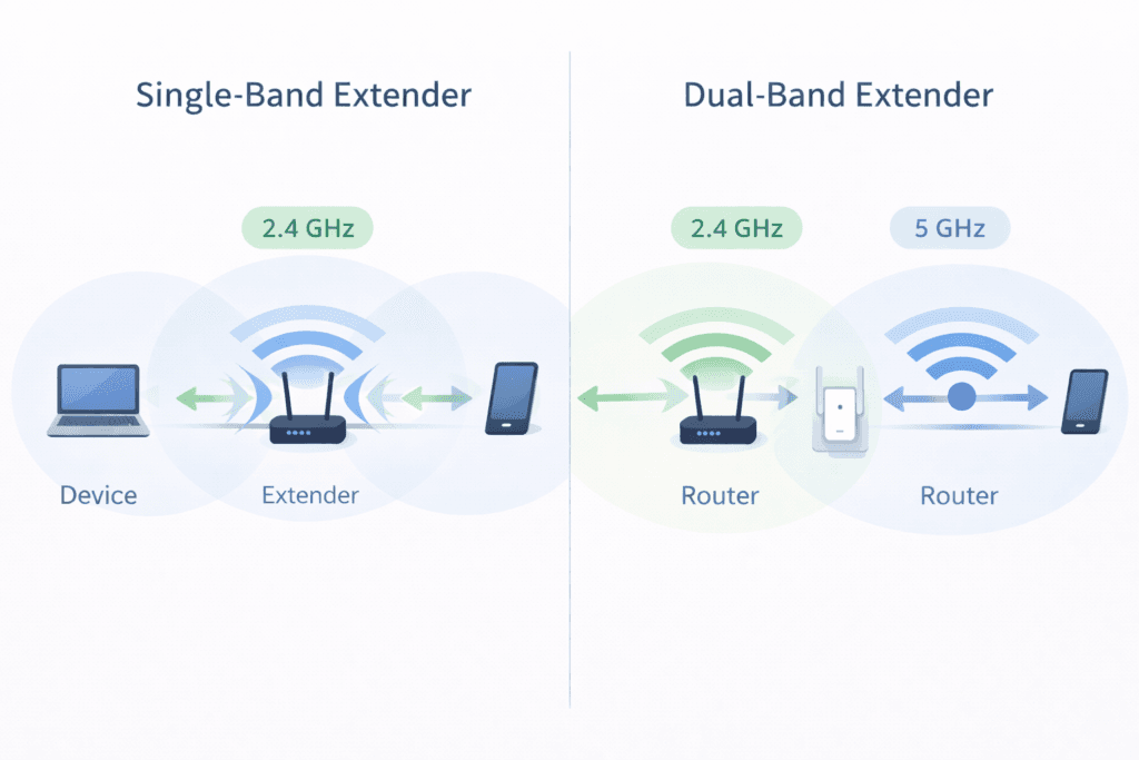 single band vs dual band wifi extender comparison